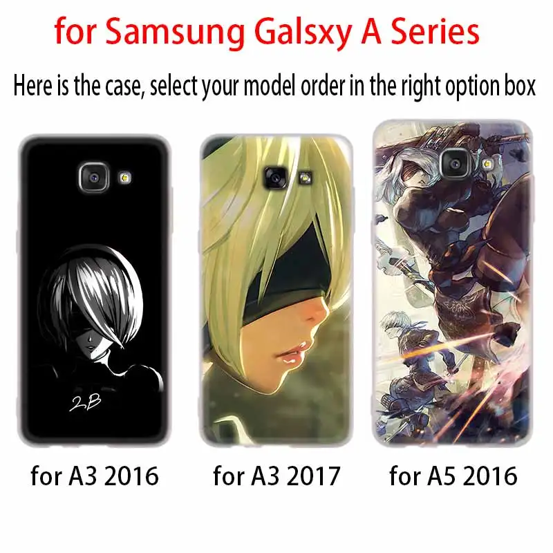 YoRHa nier Silicone Case For Samsung A52 A32 A12 A72 A42 A21S 5G A3 A5 A6 A7 A8 Plus 2018 Cover | Мобильные телефоны и