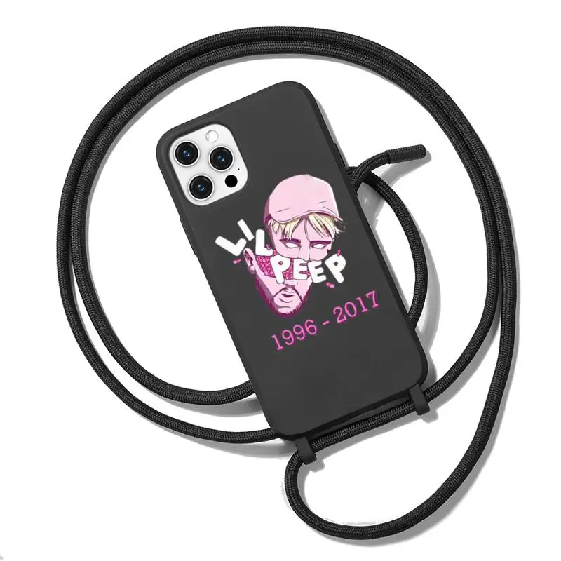 

Lil Peep rapper Hellboy Love Phone Case Necklace Lanyard for iPhone 12 11 8 7 se 2020 mini pro X XS XR MAX Plus