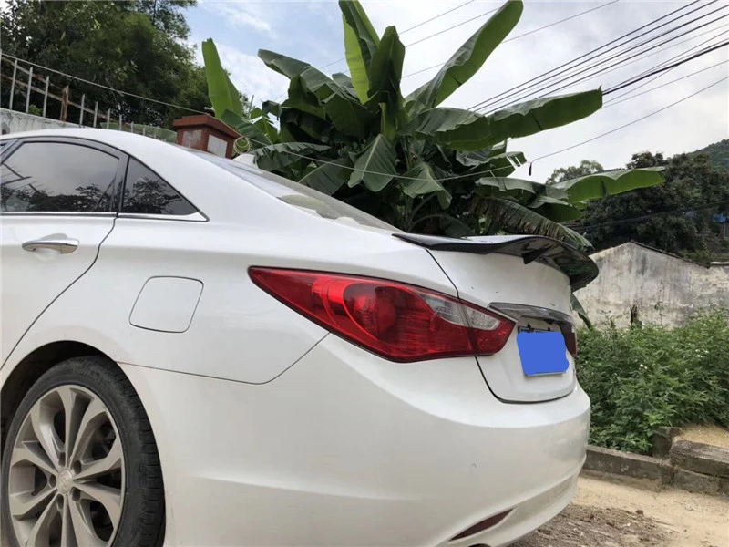 Для hyundai Sonata спойлер 2010- углеродного волокна спойлер задней крышки задний спойлер высокое качество цвет спойлер Sonata 8 заднее крыло автозапчасти toyota hilux