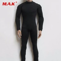 new 16 scale black slim tight stretch leotard male man boy cloths for 12 action figure model toys