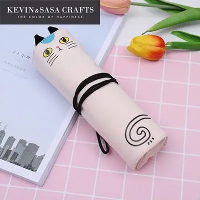 Чехол для карандашей с милым котом тканевый чехол и милые школьные Канцтовары