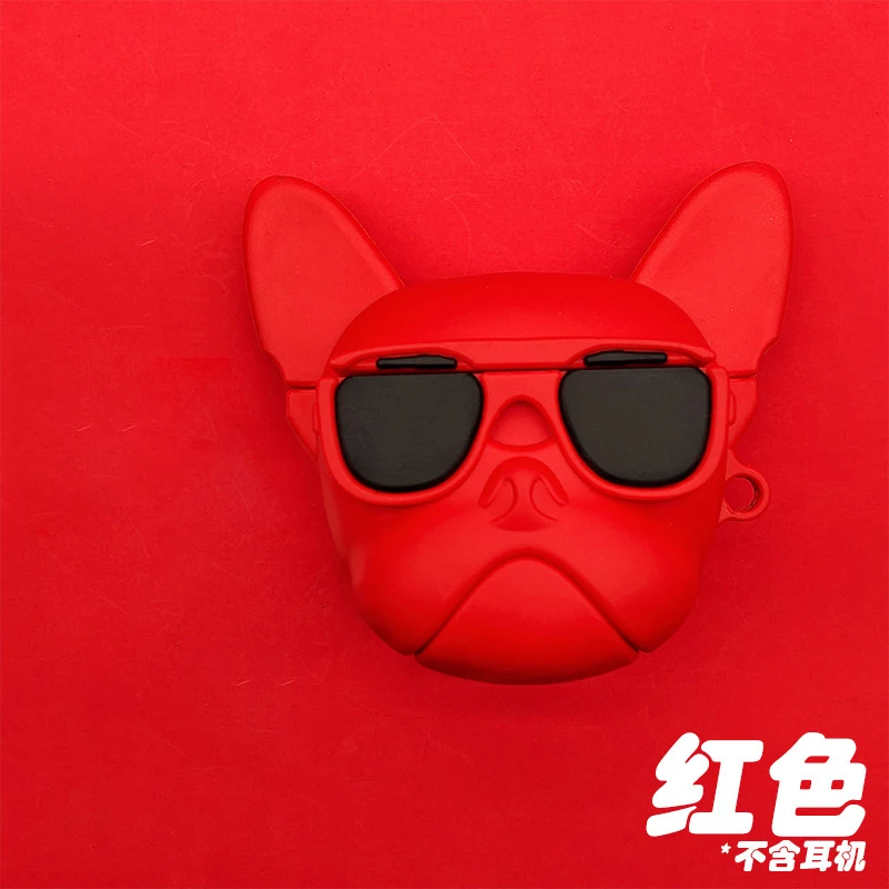 Роскошный милый мягкий силиконовый чехол с 3D бульдогом классный s для Airpods 1 2