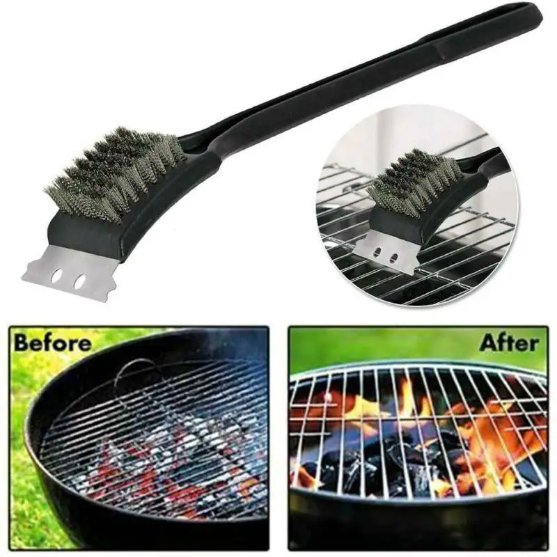 Сверхмощная щетка для чистки проволоки барбекю и скребок гриля инструменты