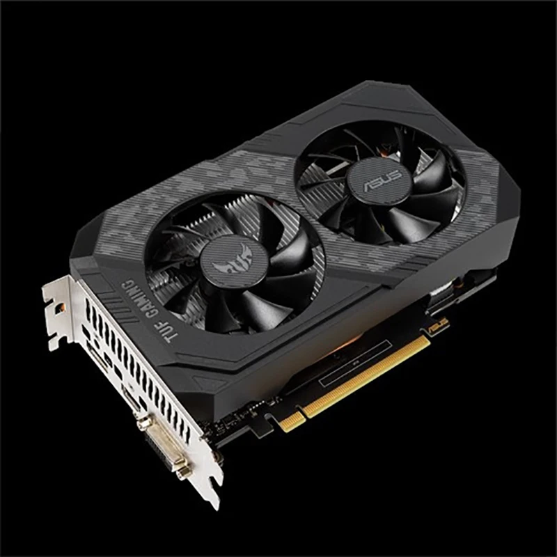 Asus TUF Gaming GeForce®Видеокарта GTX 1650 4 Гб GDDR6 HDMI-совместимая с DP DVI (TUF-GTX1650-O4GD6-P-GAMING) |
