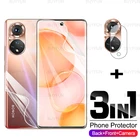 Гидрогелевая пленка 3 в 1 для Honor 50 Pro SE honer 30 20 10 9 lite xonor honar 30 20 pro, передняя и задняя защитная пленка для камеры