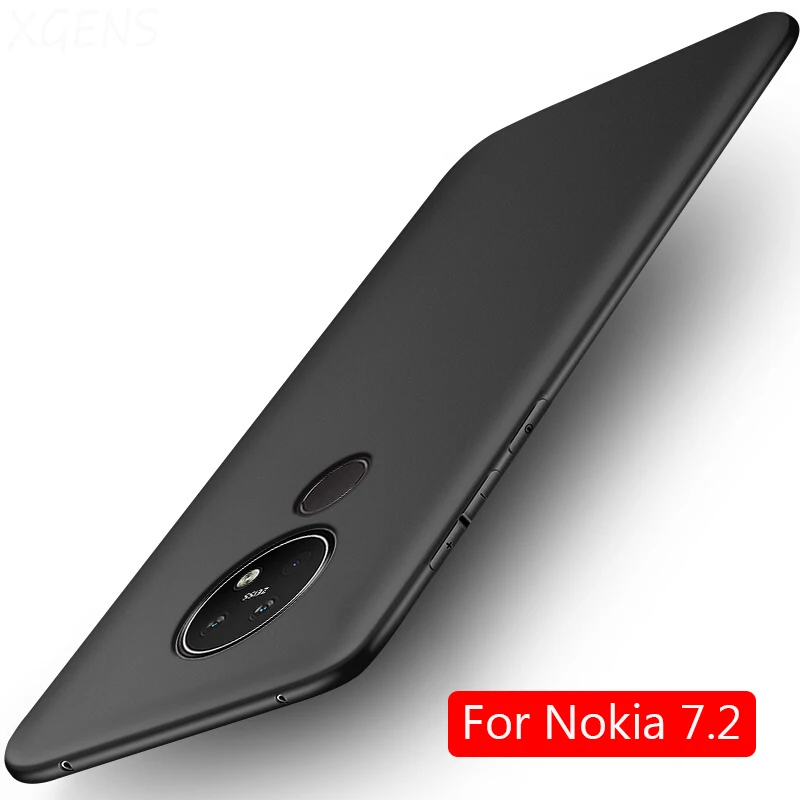 Чехол для Nokia 7 2 простой однотонный тонкий матовый Мягкий силиконовый чехол