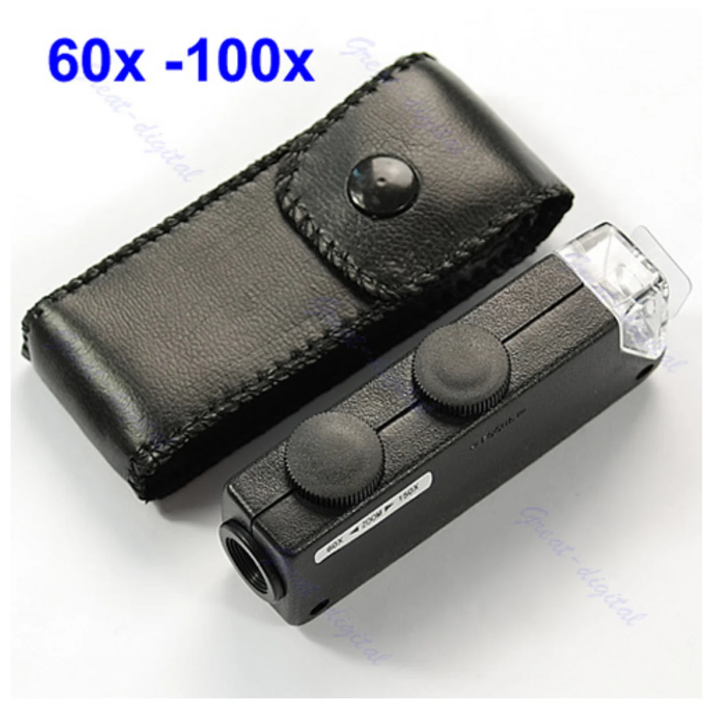 

Mini Handheld 60x-100x Pocket Microscope Magnifer Loupe