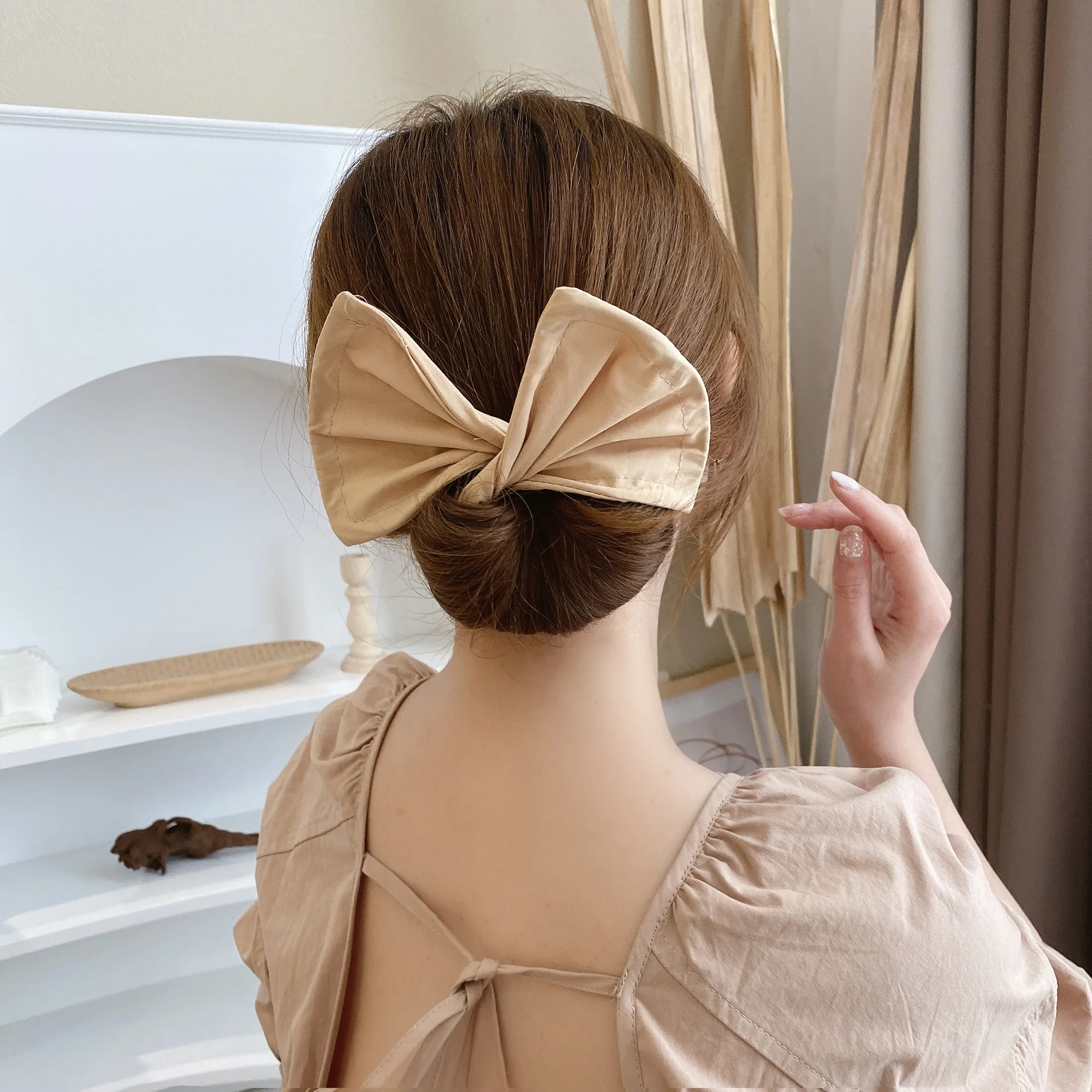 

Fashion female magic twisting lazy long hair curly hair artifact printing bow headband hair accessories headband