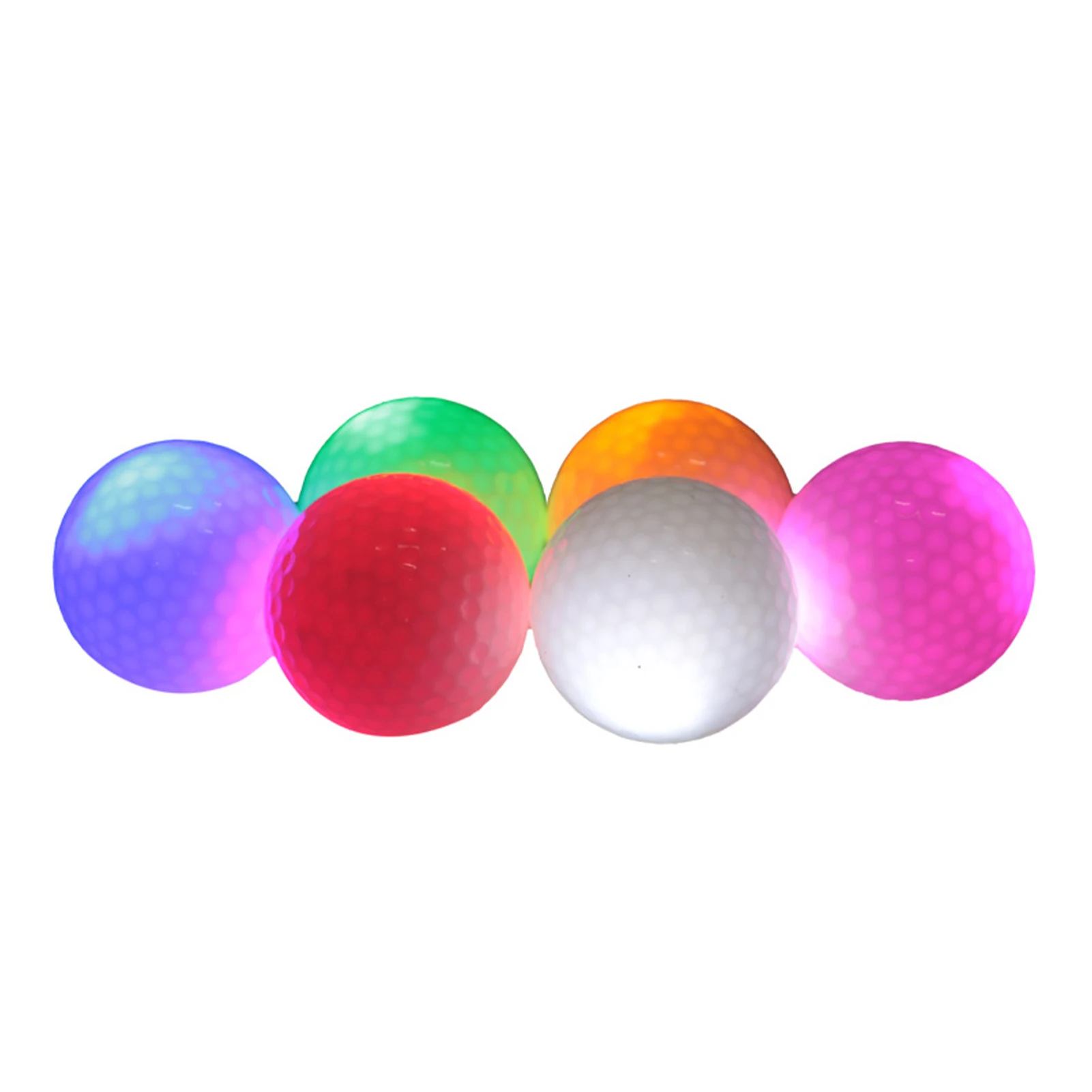 

6pcs/pack Luminous Flashing Training Light Activated Sports Practicing Night Game Long Lasting Glowing Bright Led Golf Balls