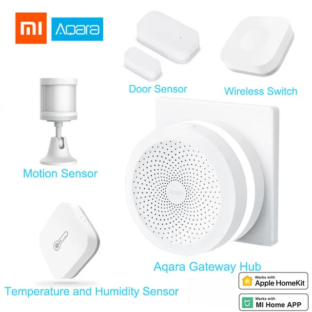 5in1as picture Xiaomi концентратор умный дом Наборы шлюз окна, двери Сенсор человеческого тела стены Беспроводной с переключателем влажности воды Сенсор Камера - Цвет: 5in1as picture