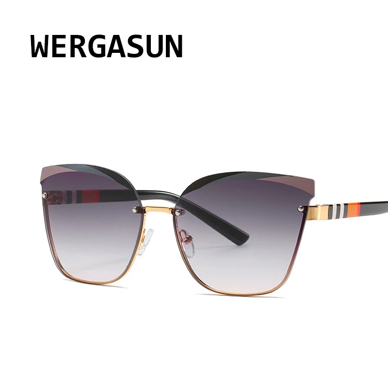 Винтажные Солнцезащитные очки WERGASUN кошачий глаз женские модные солнцезащитные