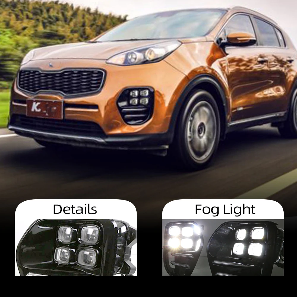 CSCSNL 2 шт. для KIA Sportage KX5 2016 2017 2018 светодиодный ные DRL дневные ходовые огни 12 В ABS