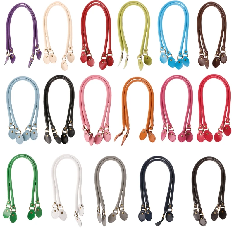 

2Pcs/Pair 60cm High Quality Bag Rope Strap Split Leather Bag Handles for DIY Bag Parts Genuine Leather Bag Handle KZ0001
