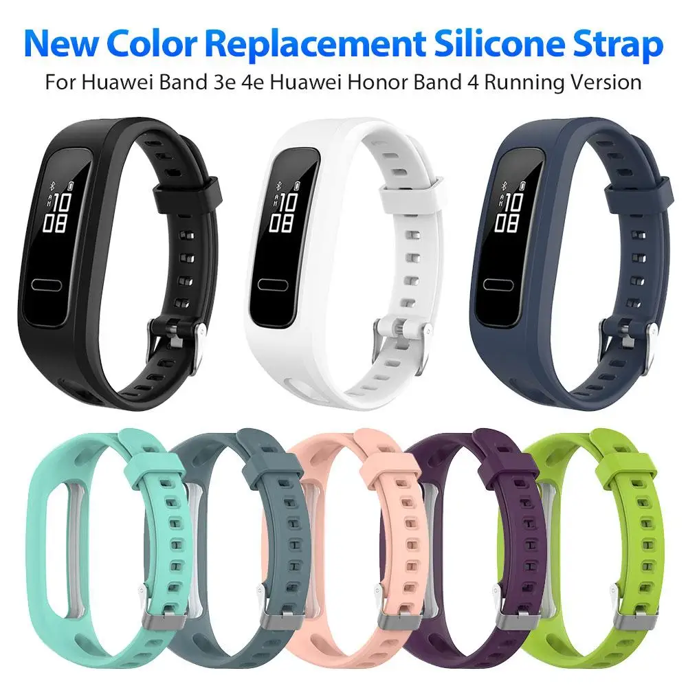 

Watch Strap Silicone Strap Watch For Huawei Band 3e 4e Huawei Honor Band 4 Running Version Smart Watch Bracelet