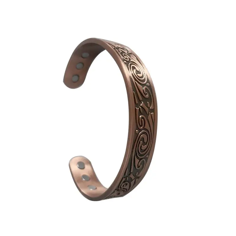 

Vintage Style Jewelry Viking Bracelet Magnet Opening Adjustable Cuff Bangle Bracelet for Women Men Gifts