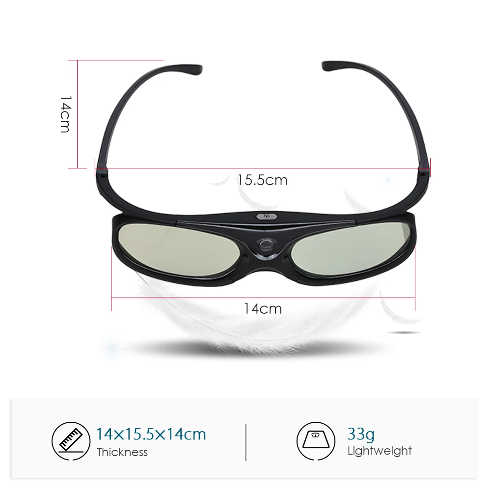 3d очки BOBLOV с активным затвором Поддержка DLP Link и USB совместимы BenQ W1070 W700 для