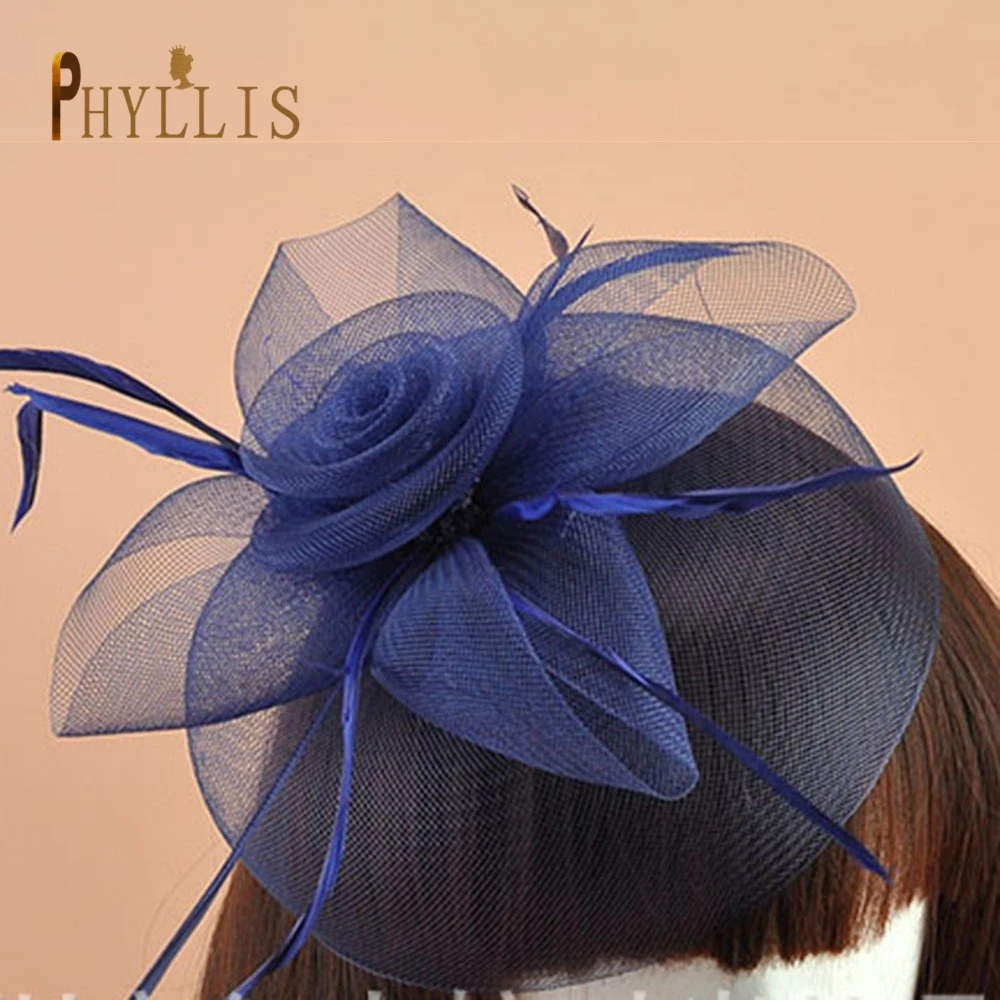 

JM14 Vintage Ladies Fascinators Pillbox Hat With Veil Black Blue Hair Clip Headband Lady Veil Wedding Party Headdress