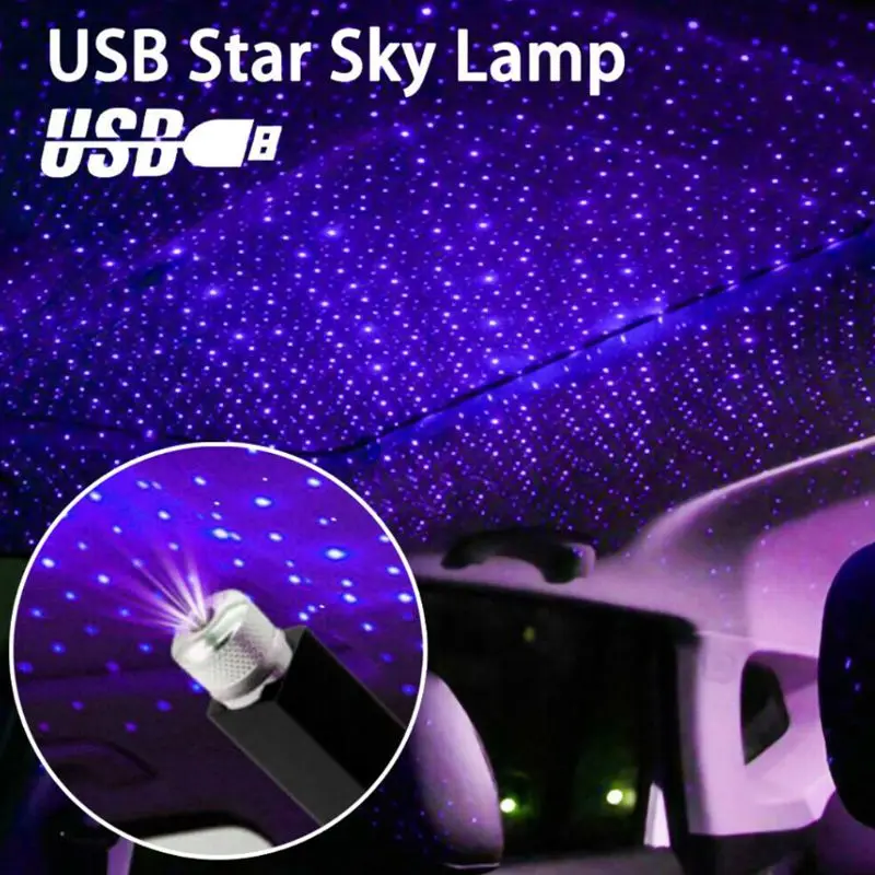 Автомобильный USB звезда красивый потолочный светильник звездное небо проекция