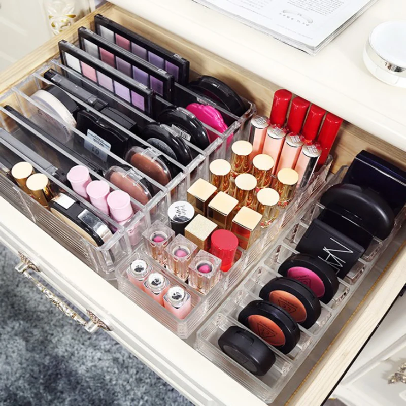 8 слойный макияж ящик для хранения акриловый косметический Органайзер Ящик