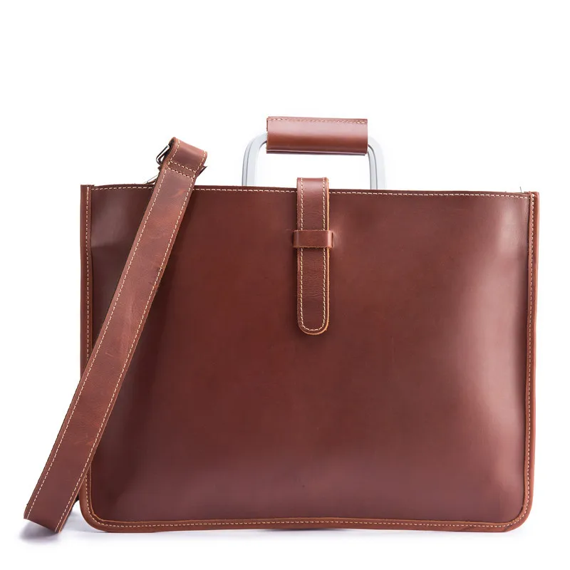 Genuine Leather Briefcase For Man Vintage Men Messenger Bag Business Bags Male Tote A4 Document Case Handbags