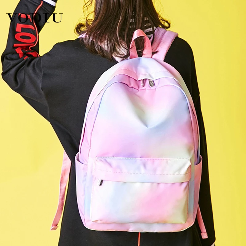 Женские сумки рюкзаки 2019 Модный водонепроницаемый вместительный холщовый