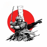 car stickers samurai japanese culture car styling personality decals suitable for jdm van rv wrap engine cover stickers 1313cm