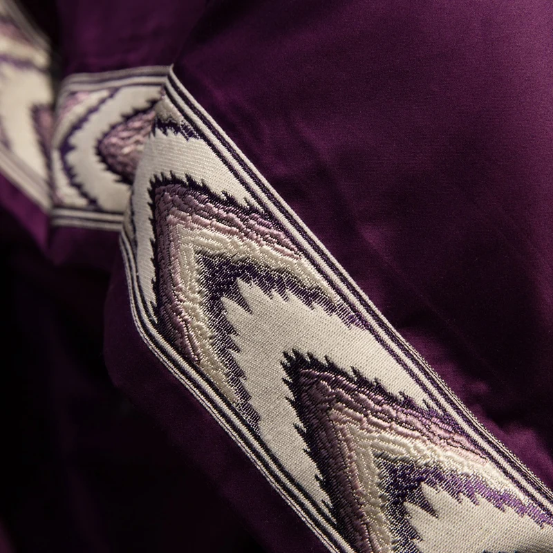 2019 1200TC Египетский хлопок аристократическое фиолетовое постельное белье