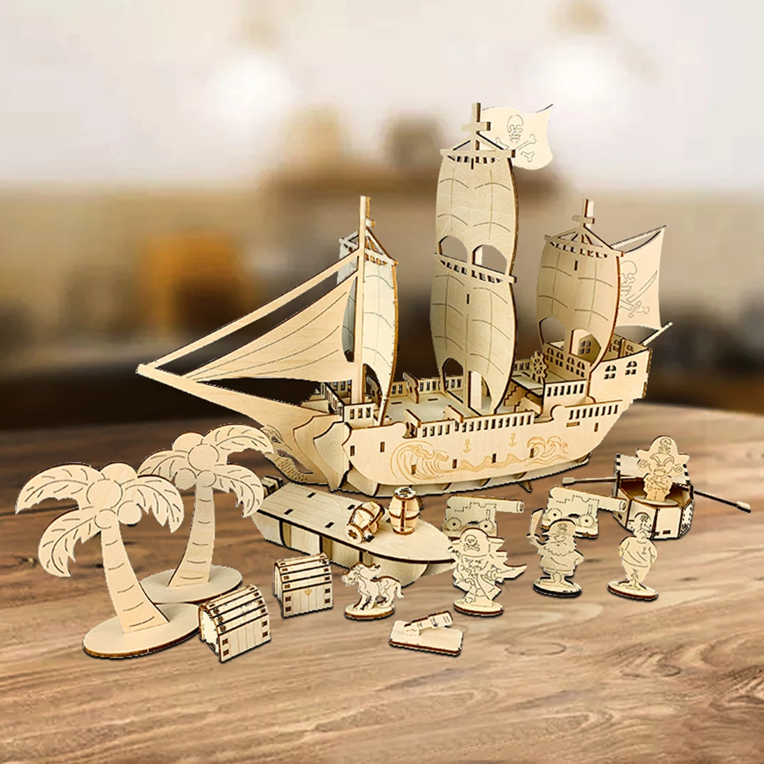 96 шт. 3D деревянные головоломки модели украшения DIY Сборные игрушки для детей