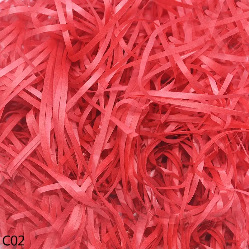 C02 50/100 г бумажная рафия измельченный DIY Подарочная коробка наполнение Crinkle бумага конфетти Свадебная подарочная коробка Заполненные украшения 8 - Цвет: C02