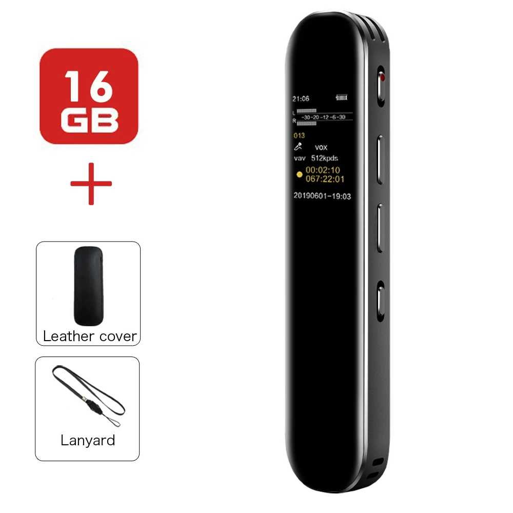 Цифровой диктофон IHOUMI 16 ГБ для лекций встреч и занятий USB с MP3 плеером