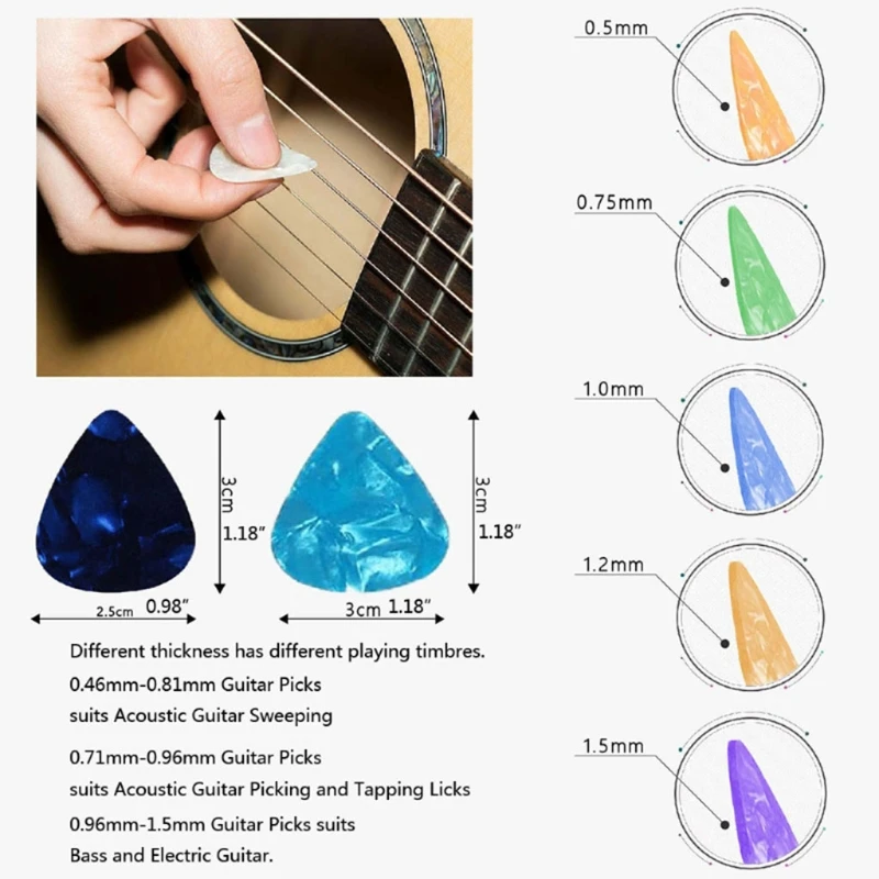 

2 Pcs Universal Guitar Picks Epoxy Resin Molds Guitar Plectrums Silicone Mould DIY Crafts Guitar Thumb Finger Picks Tool