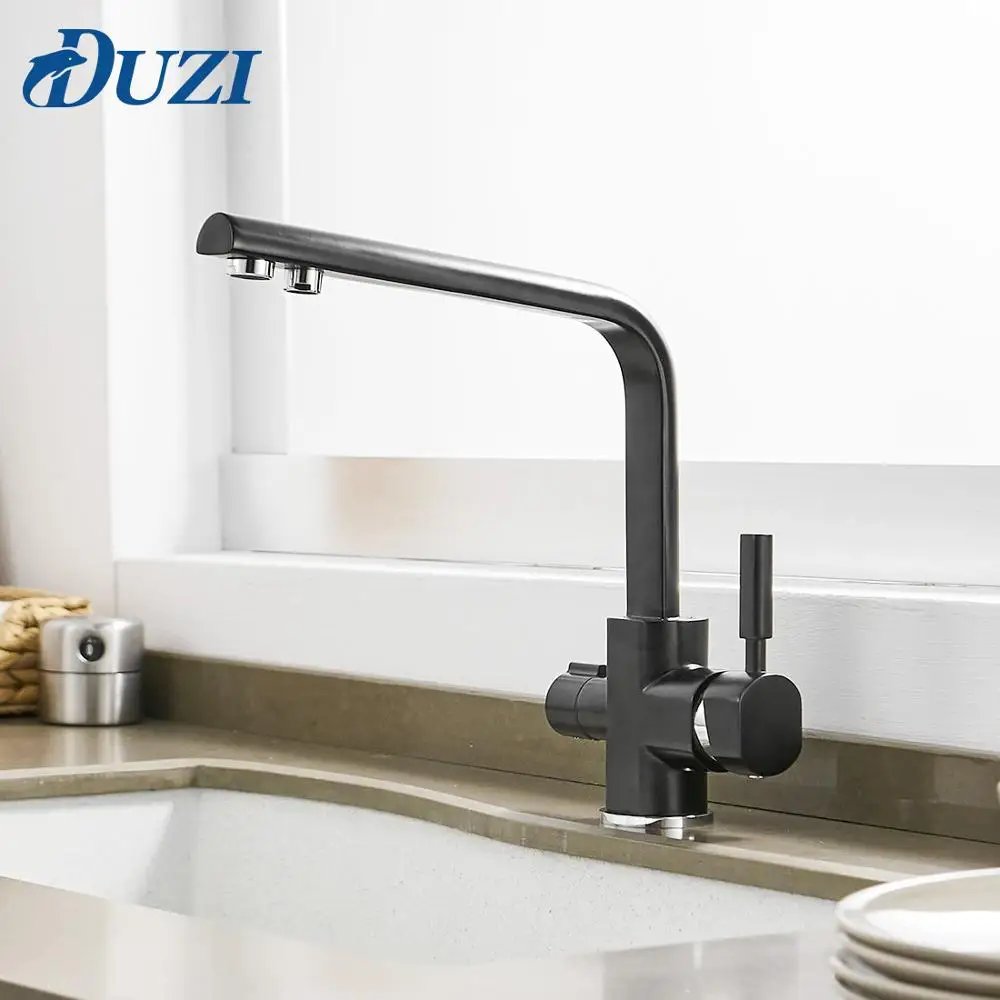 Brass Kitchen Faucet 360 Degree Rotation With Water Purification Mixer Sink Tap Hot and Cold | Обустройство дома
