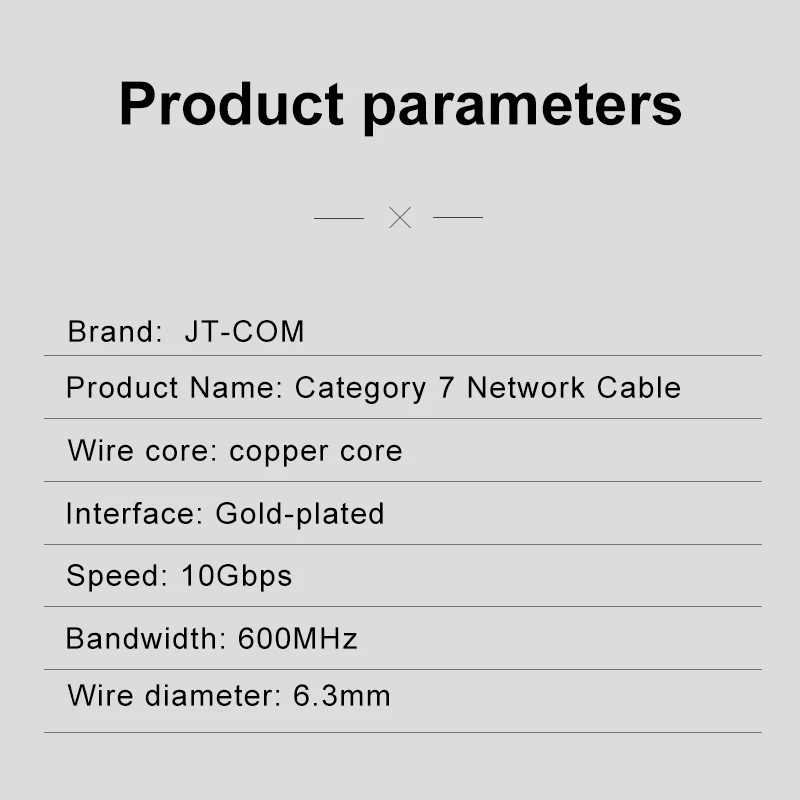 Сетевой кабель Ethernet CAT 7 скорость 10 Гбит/с разъем RJ45 для подключения компьютера