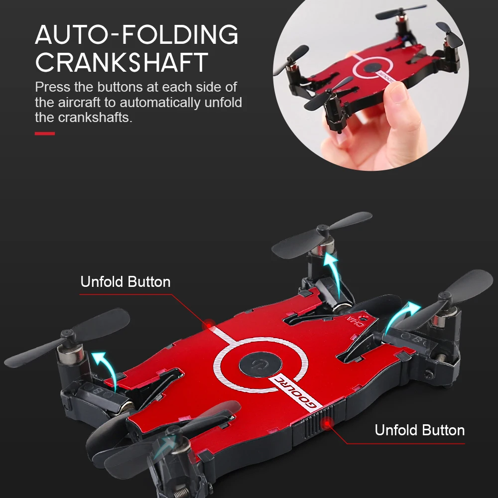 Набор T49 6-Axis Gyro WI-FI FPV 720P HD Камера Квадрокоптер складной G-sensor RC селфи Карманный Дрон RTF р/у Дрон