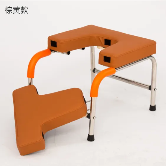 Inversion Йога из нержавеющей стали перевернутый стул оборудование для тренажерного зала фитнеса антигравитационный строительный тренажер Подставка для рук - Цвет: Коричневый