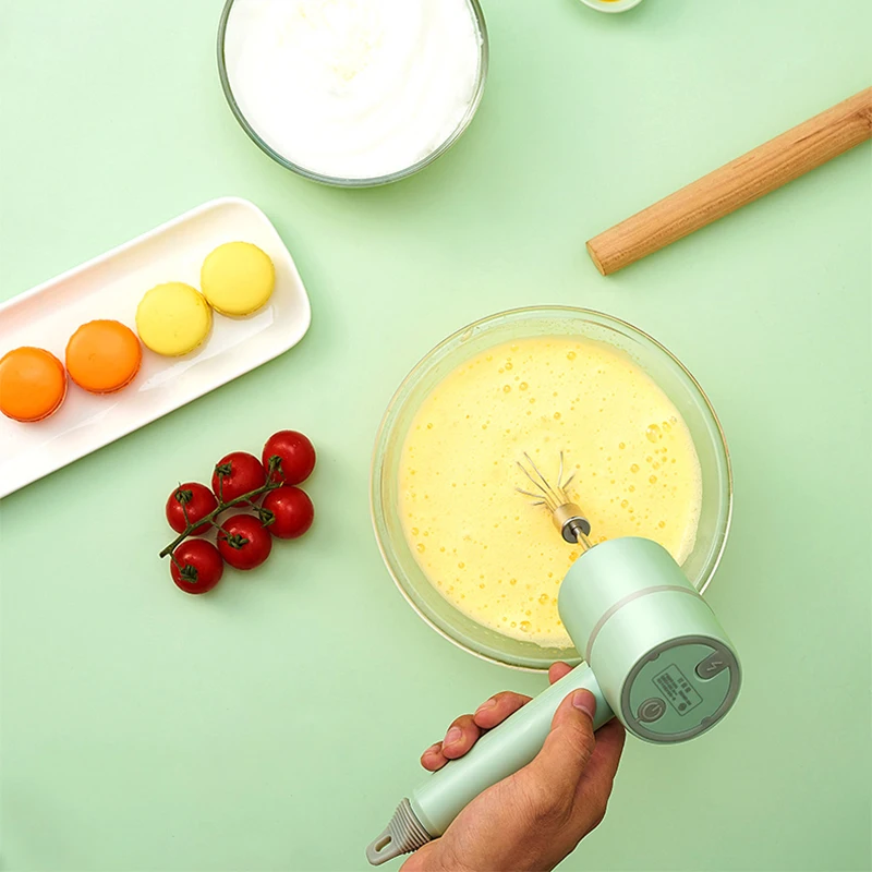 Wireless 3Speed Power Doug Mini Electric Food Blender Portable Handheld Egg Beater Automatic Cream Cake Baking Dough Mixer | Бытовая