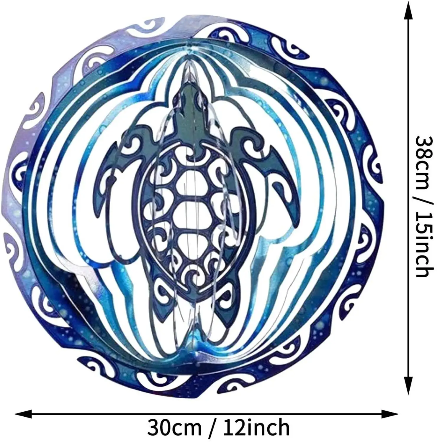 

Sea Turtle Wind Spinner 3D Turtle Rotating Ocean Wind Chime Garden Decor Ornament Foldable Spinner Gift Home Yard Decoration