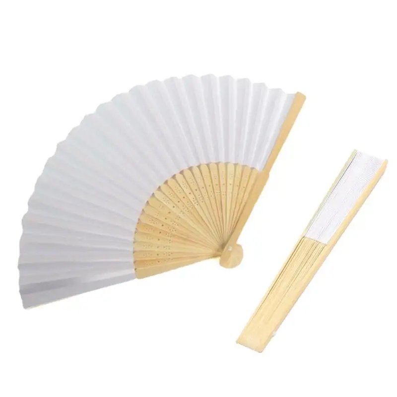 

Белый бамбуковый складной веер «сделай сам» для ручной практики, каллиграфии, рисования, рисования, украшения для свадебной вечеринки, пода...