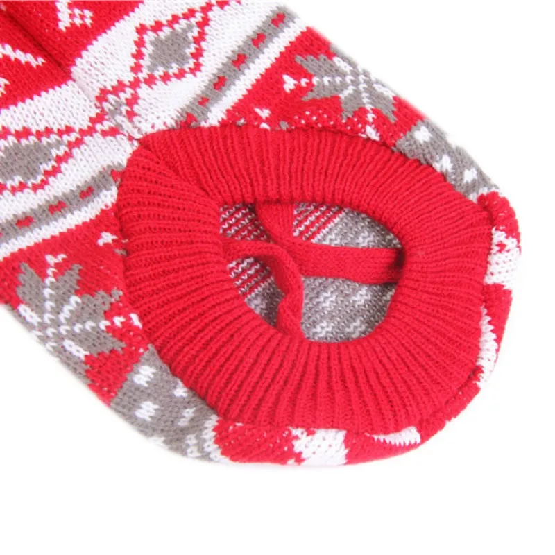 Новый рождественский теплый свитер с милой собачкой вязаный наряды для щенков