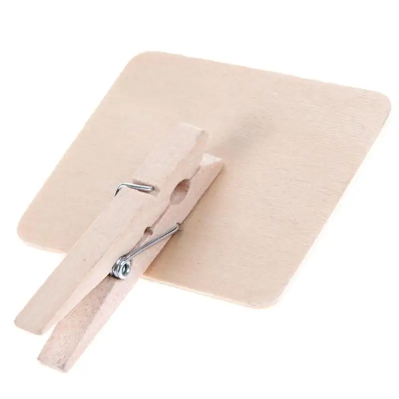 20 шт. деревянные зажимы для мини-доски Длинные фотографий заметок украшения