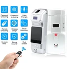 Бесключевой смарт-замок со сканером отпечатков пальцев и паролем, невидимый доступ, дистанционное управление, Электрический дверной замок, двойная система блокировки