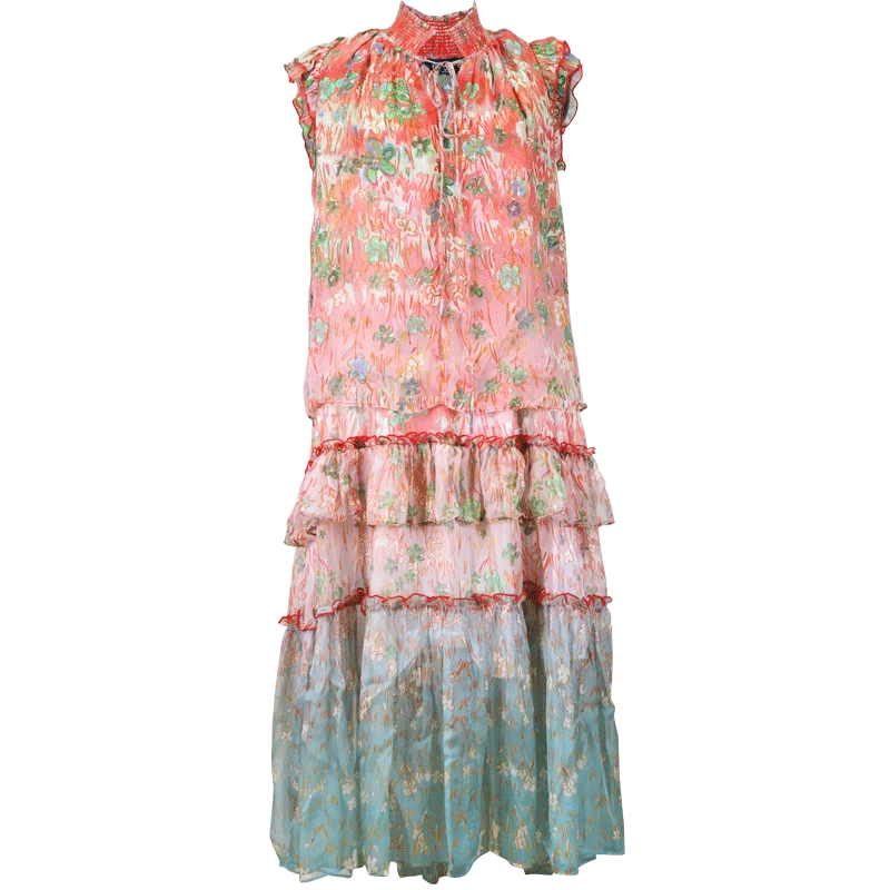 

2020 summer printed silk dress sleeveless casual fashion dresses