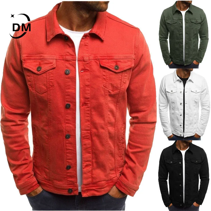 

The spring and Autumn of 2021 European and American hot push trend denim jacket casual solid color jacket cardigan button cargo