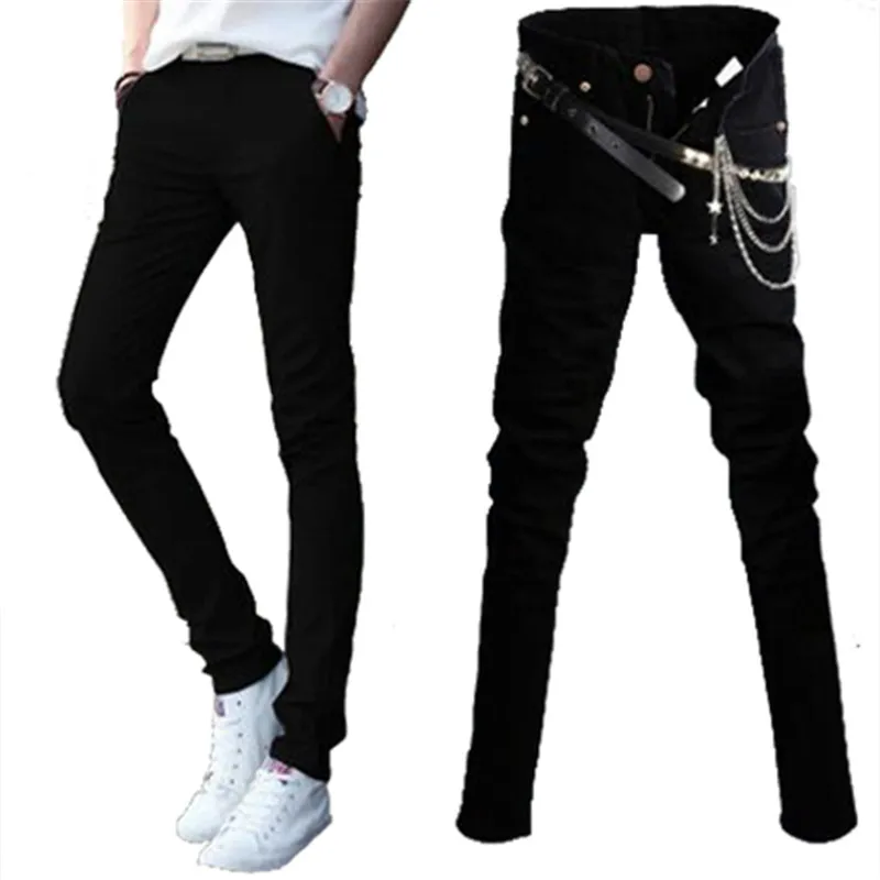 Весна осень повседневные джинсы мужские брендовая одежда облегающие брюки