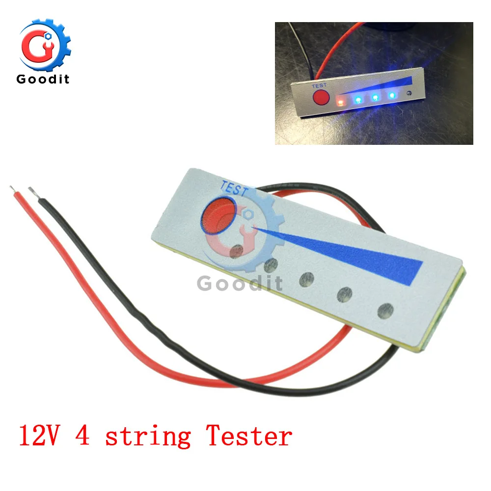 Индикатор емкости литий железо фосфатного аккумулятора 12 В 4 струны дисплей