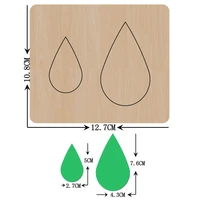 water drop dangler earring wooden mold wood dies for diy leather cloth paper craft fit common die cutting machines on the market
