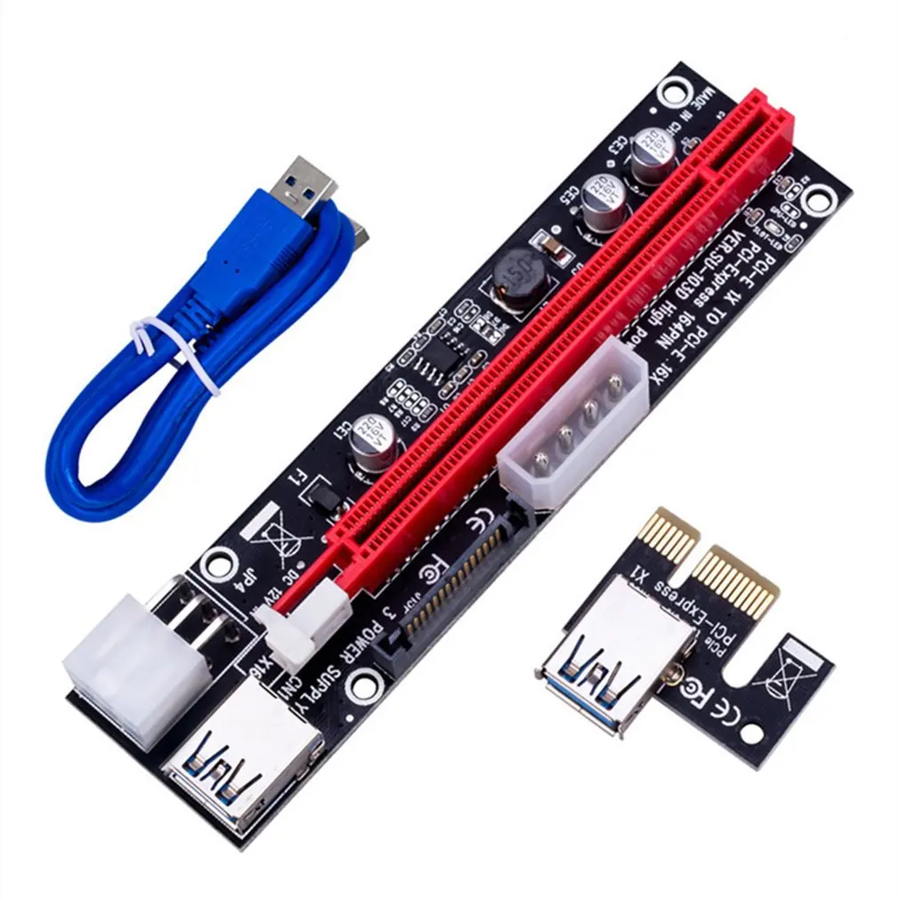 

PCI-E Райзер-карта USB 3,0 кабель PCI Express 1X до 16X удлинитель PCIe адаптер Удлинительный кабель для графической карты графического процессора карта м...