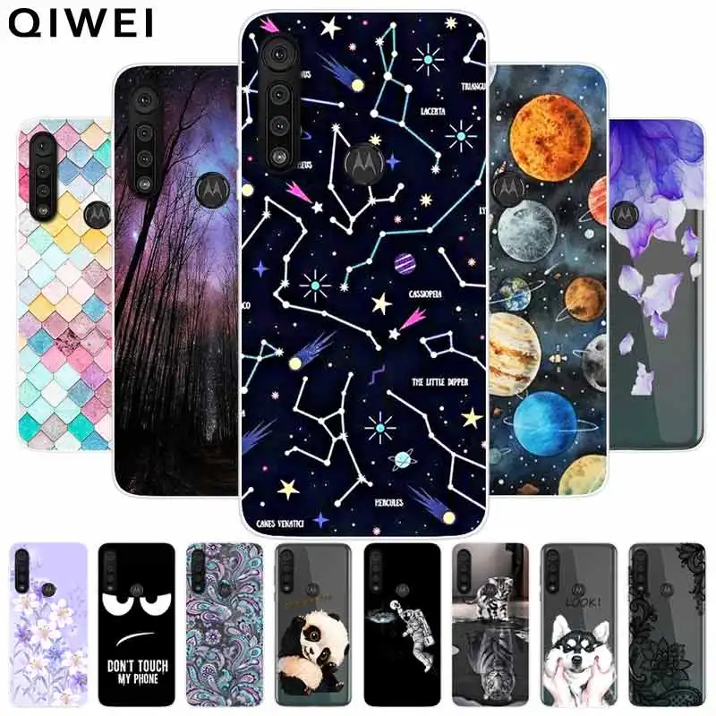 Чехол для Moto G8 Plus мультяшный рисунок Мягкая силиконовая задняя крышка из ТПУ Motorola