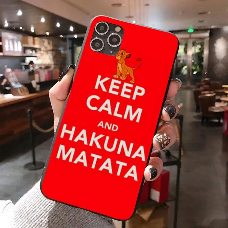 Черный чехол для телефона серии Keep Calm IphoneX XS 11 11Pro 5 5s SE 6 6s Plus 7 8 2020 | Мобильные