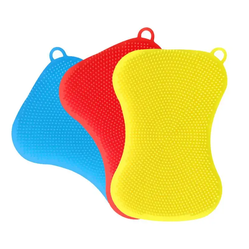 3 шт. силиконовые чистящие щётки для посуды|Губки и металлические мочалки| |